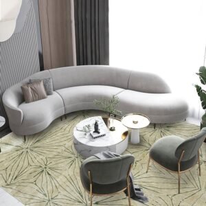 Hand Tufted Beautiful Beige Green Area Rug