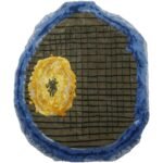 Hand Tufted Abstract Rug Blue Yellow Viscose Rug