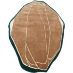Hand Tufted Abstract Brown Viscose Area Rug