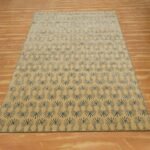Beige Geometric Hand Tufted Wool & Viscose Rug