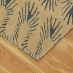Beige Geometric Hand Tufted Wool & Viscose Rug