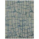 Hand Tufted Viscose Gray Abstract Area Rug