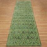 Green Geometric Hand Tufted Beautiful Rug
