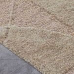 Geometric Brown Wool Hand Tufted Area Rug