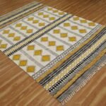 Moroccan Rug Block Printed Cotton Carpet
