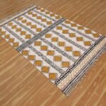 Hand Block Printed Cotton Moroccan Area Rug