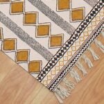 Hand Block Printed Cotton Moroccan Area Rug