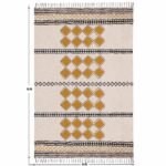 Moroccan Block Printed Cotton Living Area Rug