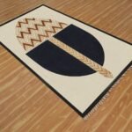 Bedroom Decor White Printed Cotton Carpet