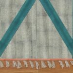 Turquoise Handmade Block Printed Area Rug