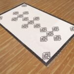 Home Decor Geometric Handmade Black Border Rug