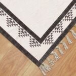Farmhouse Décor Block Printed Cotton Rug