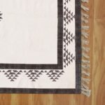 Farmhouse Décor Block Printed Cotton Rug