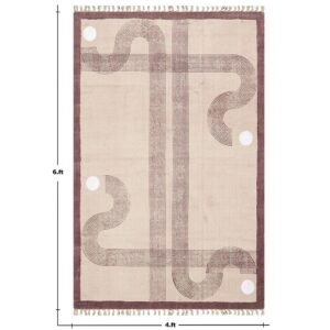 Abstract Purple Handmade Large Area Rug