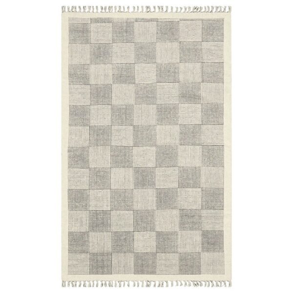 Brown Geometric Handmade Kitchen Area Rug