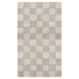 Handmade cotton block printed Geometric Rug