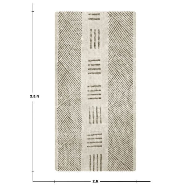 Handmade Gray cotton Interior Decor Rug - Image 3