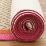 Handmade Striped Cotton Multicolor Area Rug