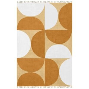 Handmade Printed Cotton Entryway Area Rug