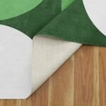 Geometric Handmade Kitchen Area Green Rug