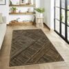 Large Handmade Black Jute Rug - Image 2