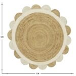 Hand Braided Beige Round Rug