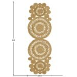 Hand Braided Beige Runner Rug Scalloped Design