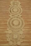 Hand Braided Beige Runner Rug Scalloped Design