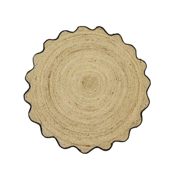 Beige Solid Entryway Handmade Jute Area Rug