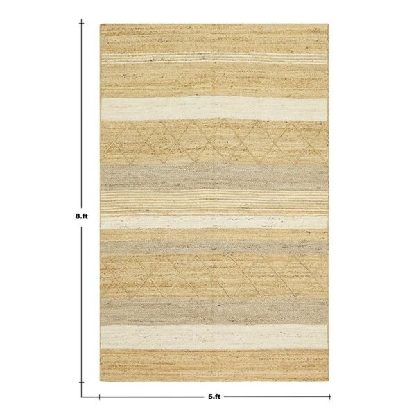 Handmade Natural Beige Dining Jute AreaRug - Image 3