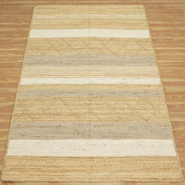 Handmade Natural Beige Dining Jute AreaRug - Image 4