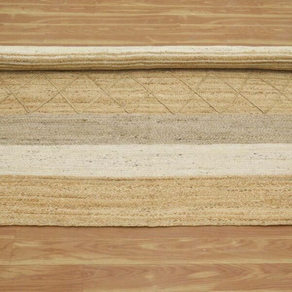 Handmade Natural Beige Dining Jute AreaRug - Image 7