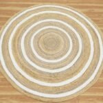 white Jute Rug Striped Hand Braided Area Rug
