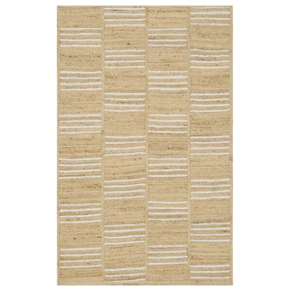 Hand Braided Beige Jute Rug Braided Natural Texture