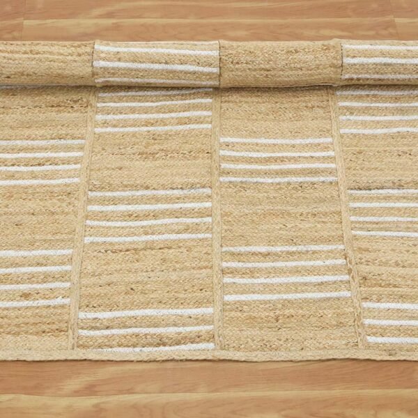 Hand Braided Beige Jute Rug Braided Natural Texture - Image 7