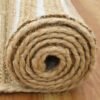Hand Braided Beige Jute Rug Braided Natural Texture - Image 8