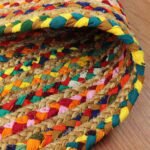 Multicolor Stair Steps Handmade Cotton Chindi Rug