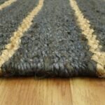 Blue Hand Woven Natural Jute Large Rug