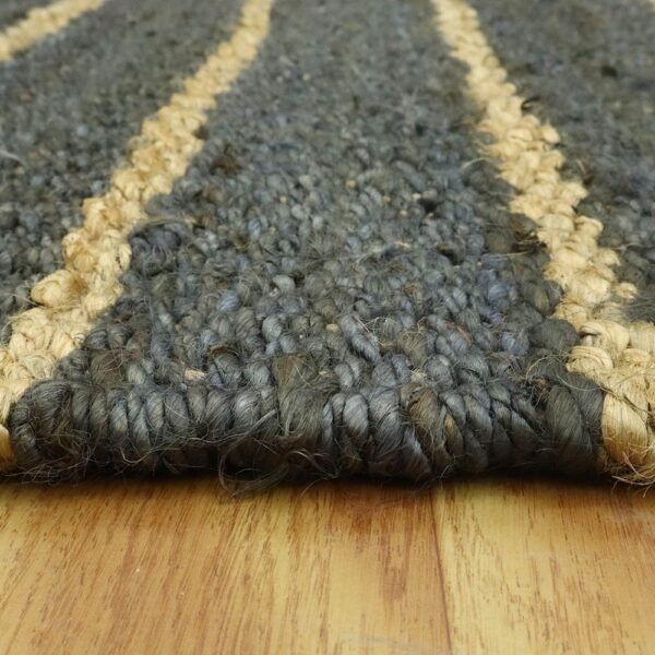 Blue Hand Woven Natural Jute Large Rug - Image 4