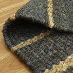 Blue Hand Woven Natural Jute Large Rug