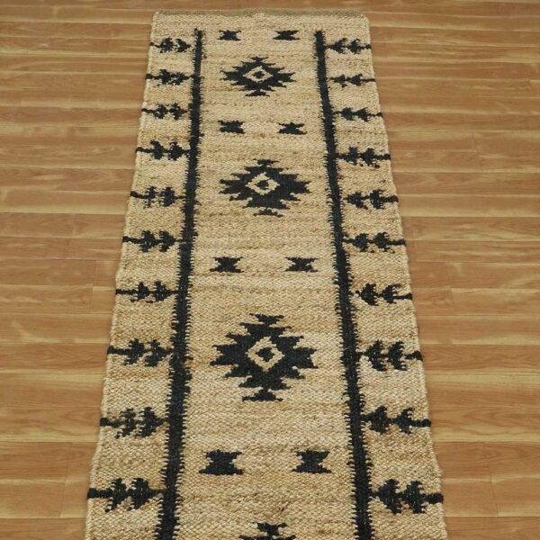 Hand Woven Jute Beautiful Geometric Area Rug - Image 3