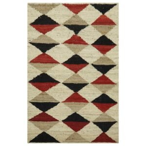 Hand Woven Multicolor Rug Jute Area Carpet
