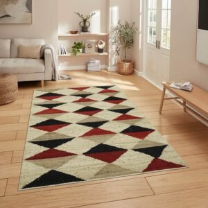 Hand Woven Multicolor Rug Jute Area Carpet