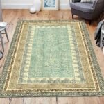 Hand Block Printed Jute Large Area Rug
