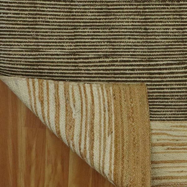 Geometric Rug Hand Block Printed Jute Rug - Image 5