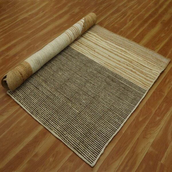 Geometric Rug Hand Block Printed Jute Rug - Image 6