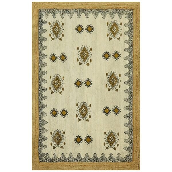 Handmade Large Rug Block Printed Rug