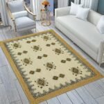 Handmade Large Rug Block Printed Rug
