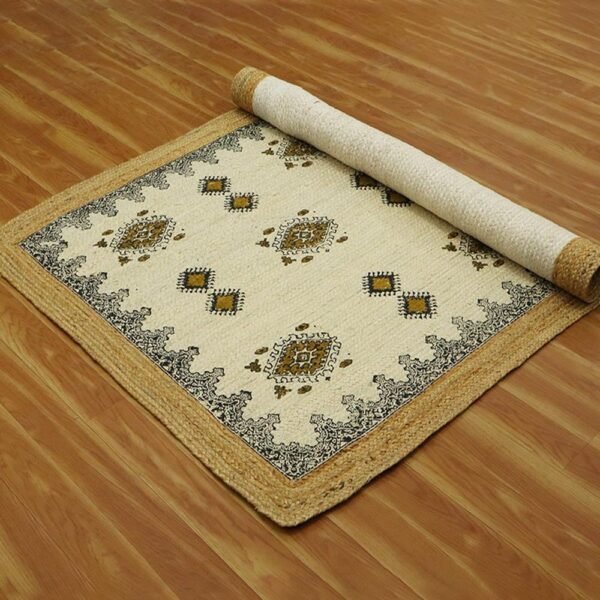 Handmade Large Rug Block Printed Rug - Image 5