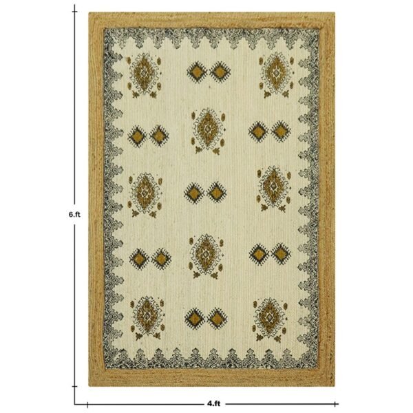 Handmade Large Rug Block Printed Rug - Image 8